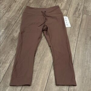 RBX leggings NWT drawstring chocolate brown size medium